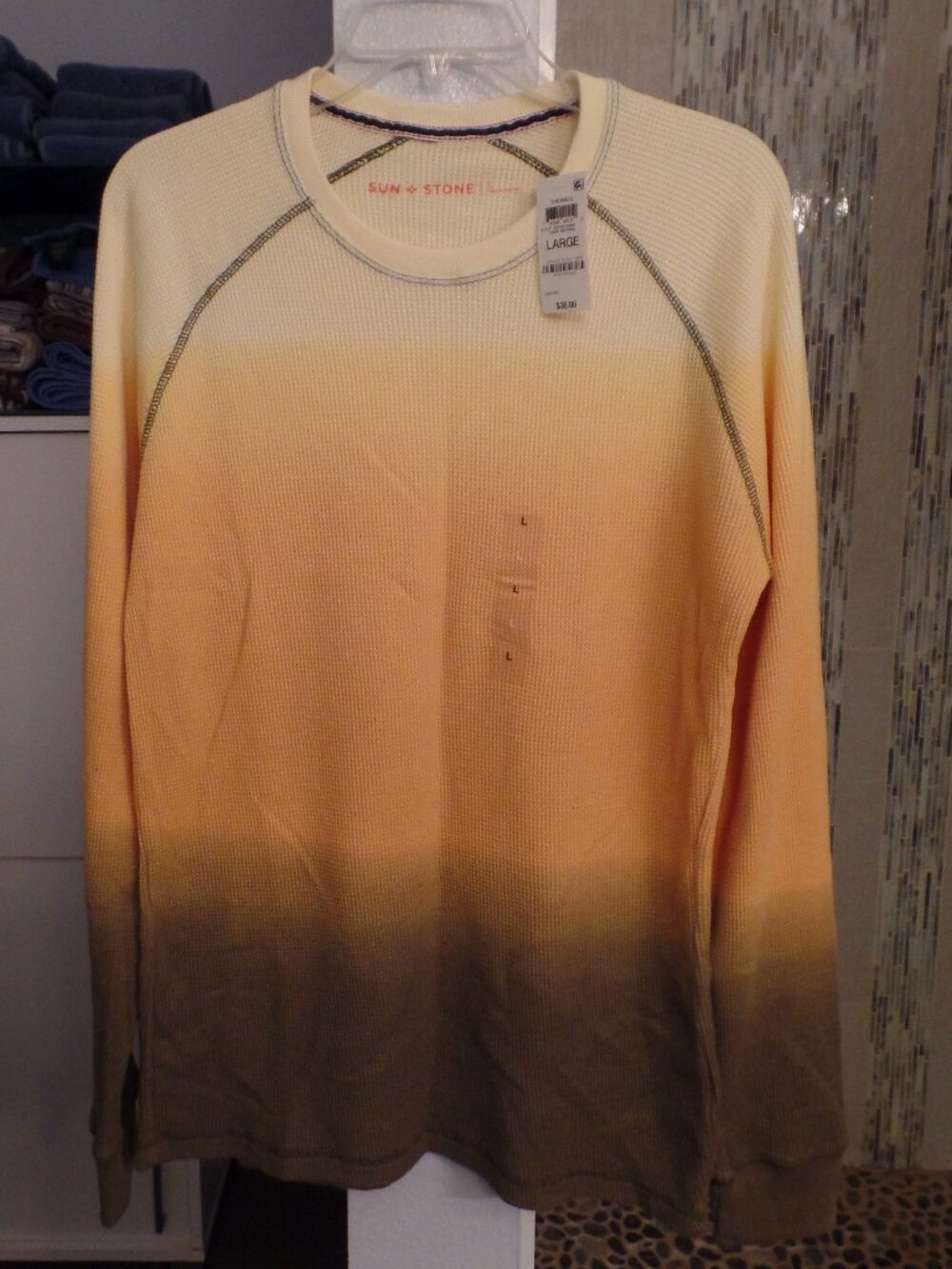 SUN + STONE Men's Thermal Shirt NWT Large